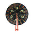 Ankara Fabric Foldable Round Fan with Leather Trim Handle (Made in Ghana π¬π)